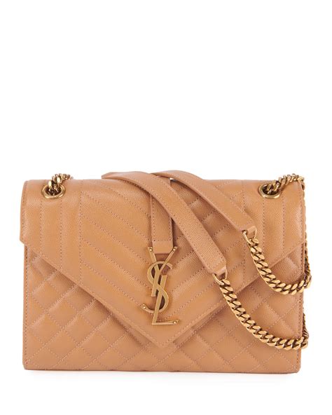 ysl beige envelope bag|YSL tri quilt envelope bag.